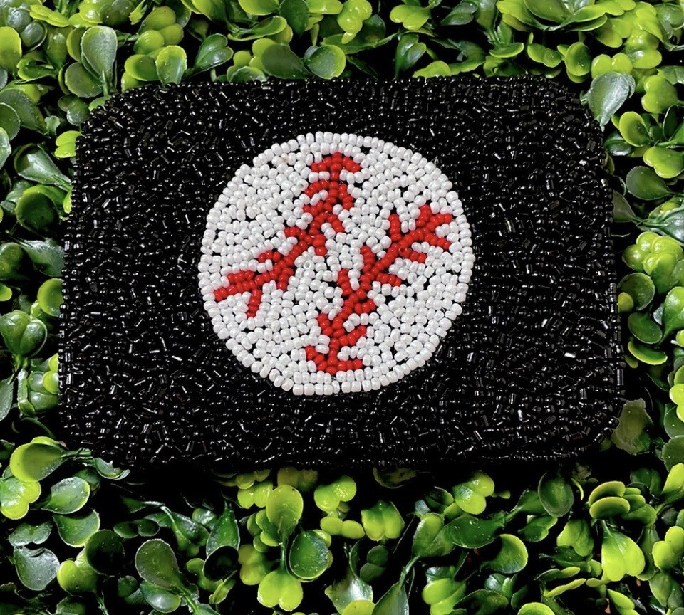 Baseball Beaded Card Holder Game Day Gifts