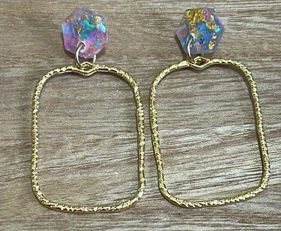 ARB Multicolor Gold Dangle Earrings Easter Gift