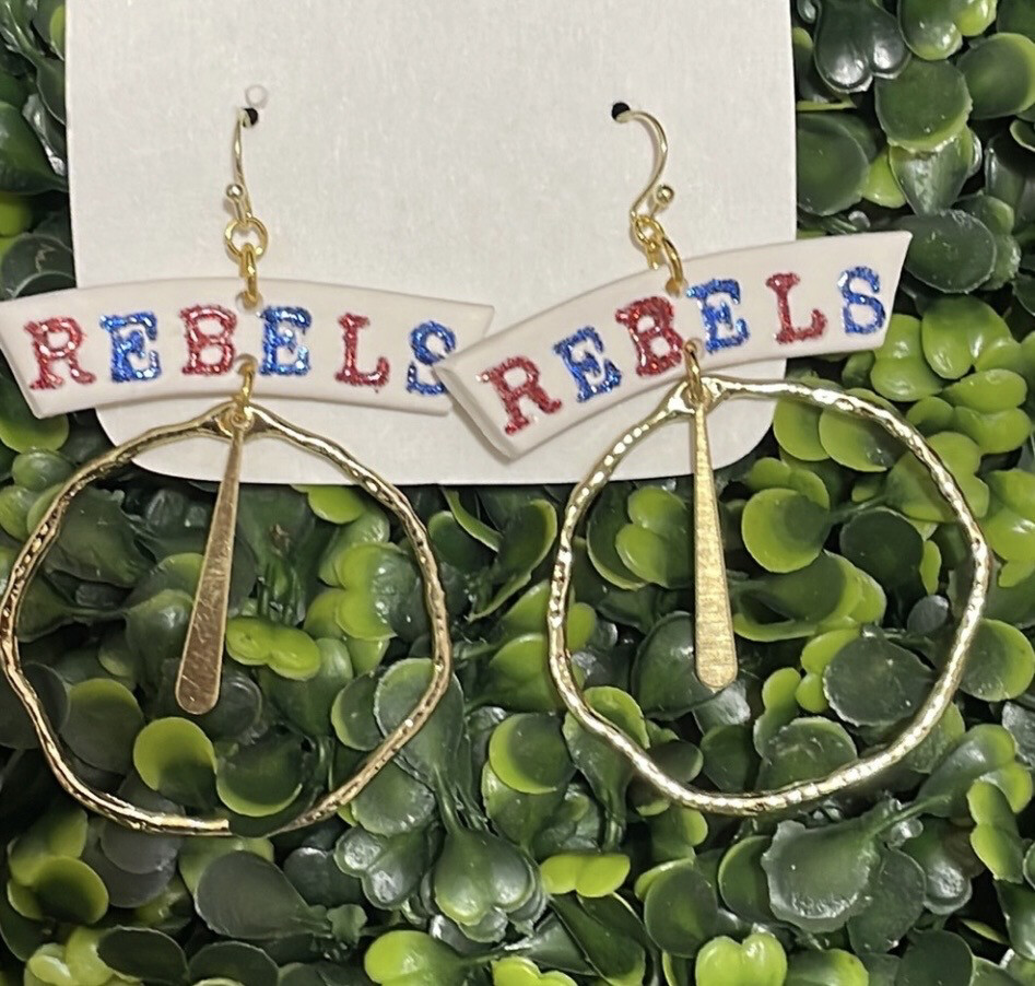 Isabelle Ole Miss Rebels Dangle Game Day Earrings
