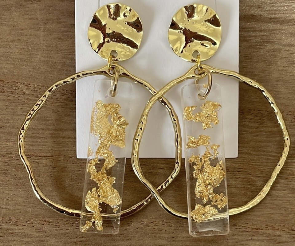 Marissa Leaves of Gold Dangle Earrings Jewelry Gifts
