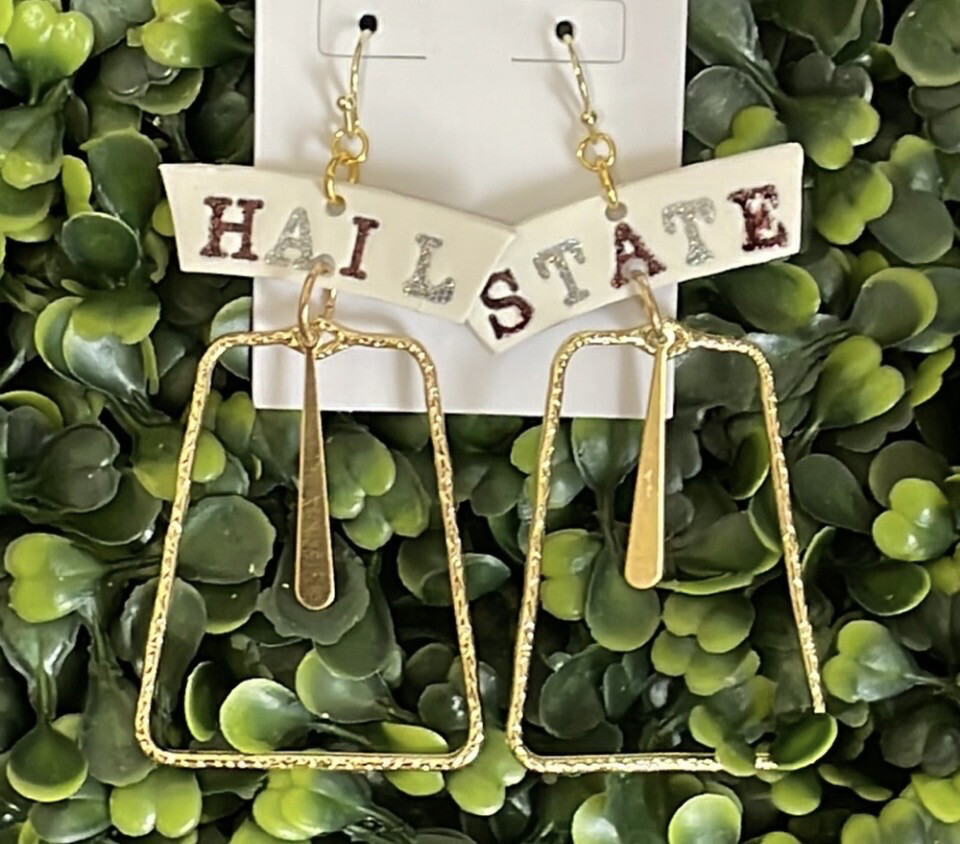 Cowbells For You Hail State Game Day Earrings Gifts