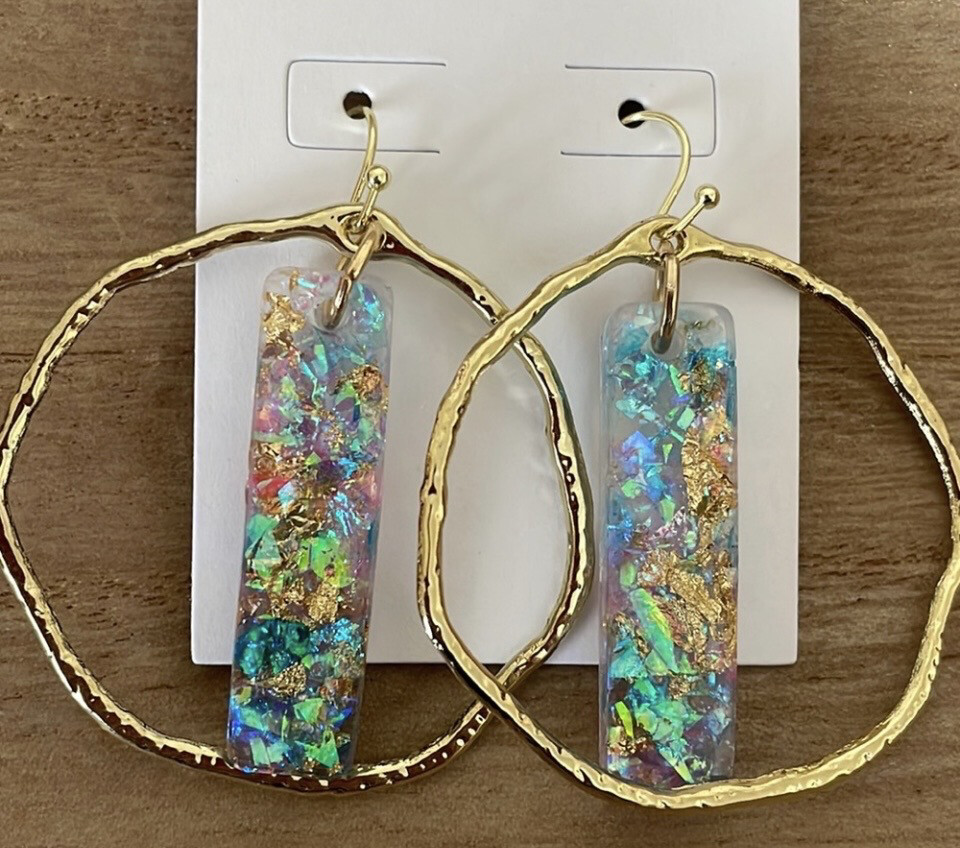 Julice Multicolor Gold Dangle Earrings Easter Gifts