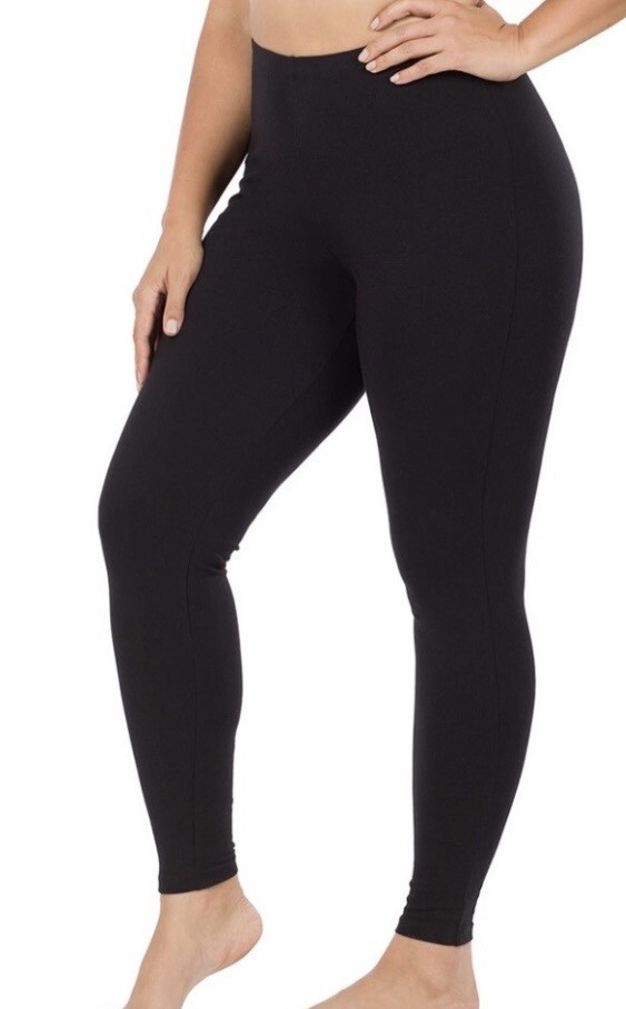 Plus Curvy Better Than Cotton Leggings Black