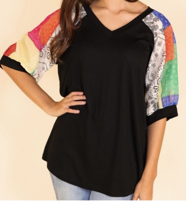 Emma Multicolor Patchwork Top