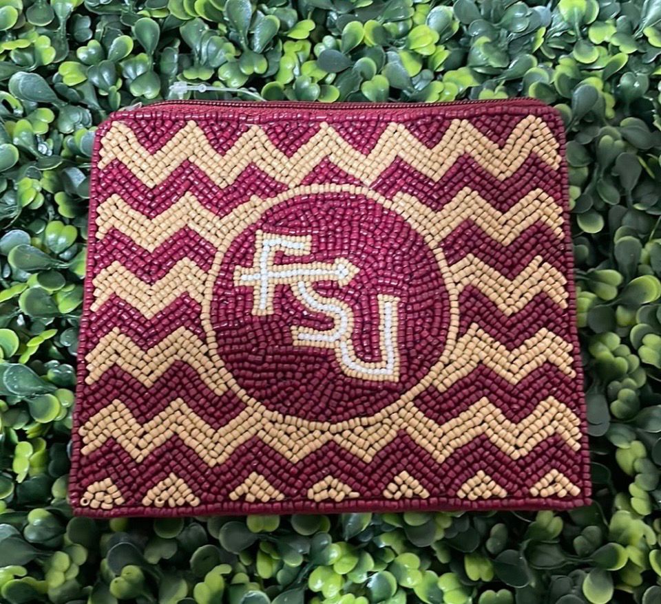 Florida State Seminoles Beaded Coin Case Pouch