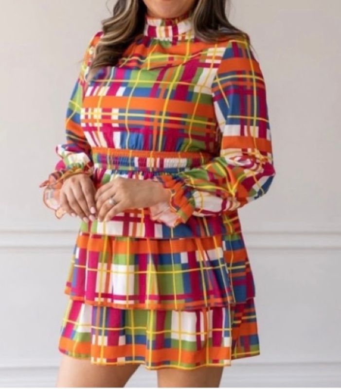 Emma Multicolor Ruffle Dress
