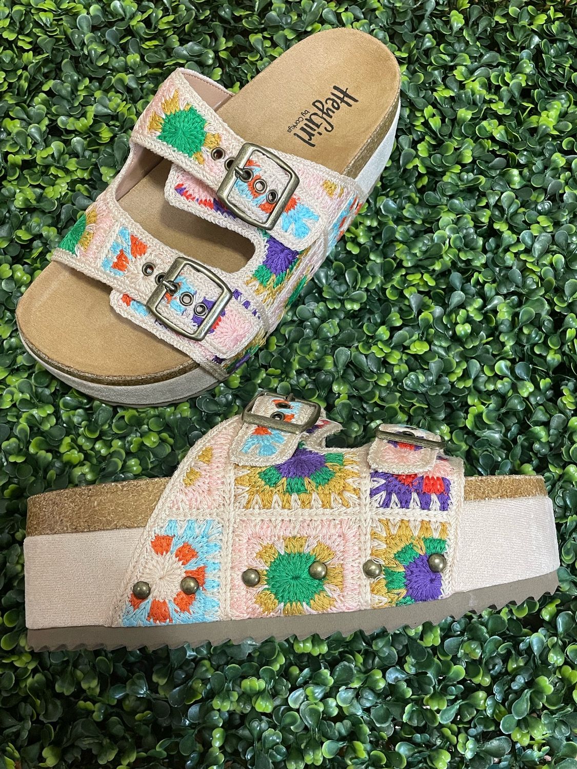 Corkys Wannabe Multi Crochet Sandals