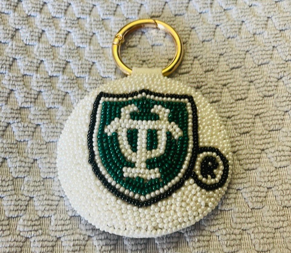 Tulane University Beaded Keychain Game Day Gifts