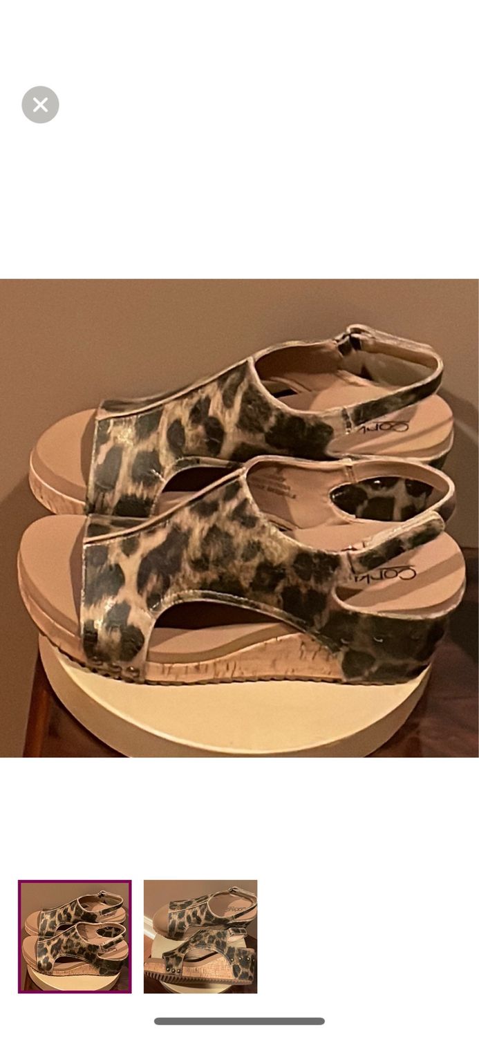 Corkys Carley Washed Cognac Leopard Shoes
