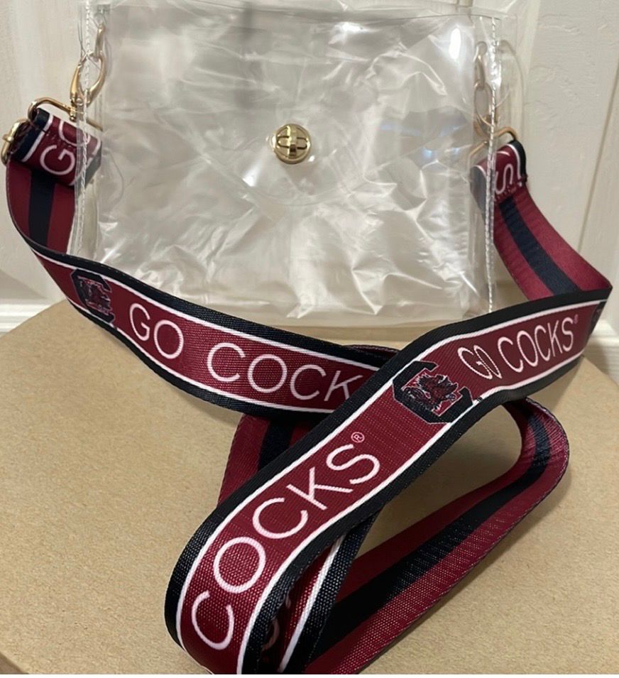 South Carolina Gamecocks Purse Strap and Clear Crossbody Purse