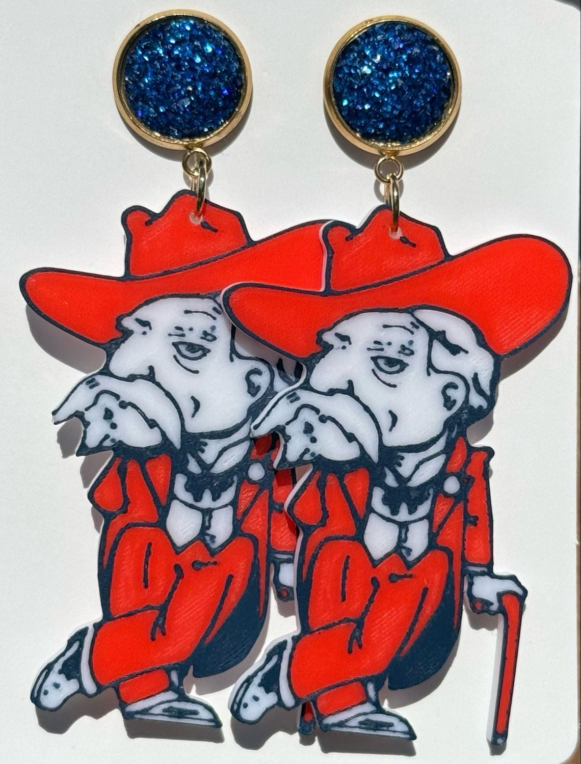 Ole Miss Reb Game Day Earrings