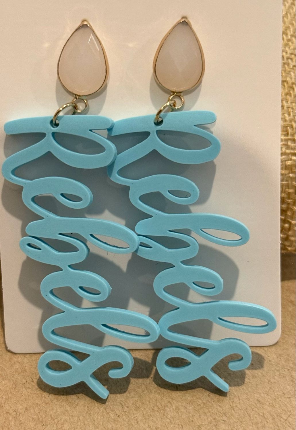 Rebels Powder Blue Game Day Earrings