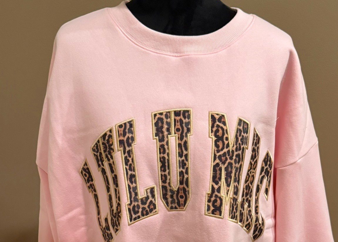 LULU MAC Pink Leopard Sweatshirt