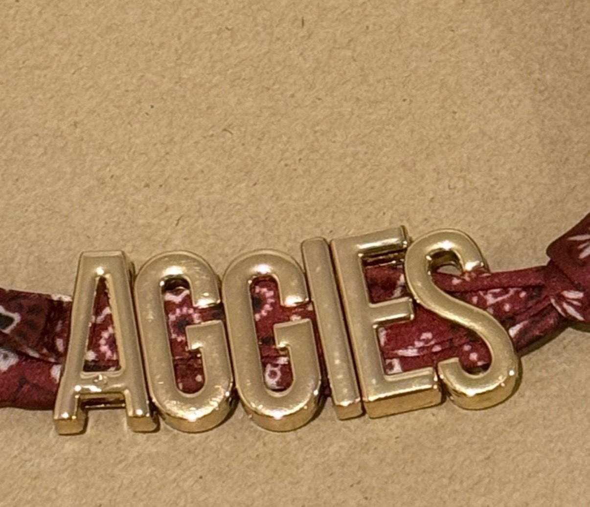 Texas A&M Adjustable Charm Necklace Aggies