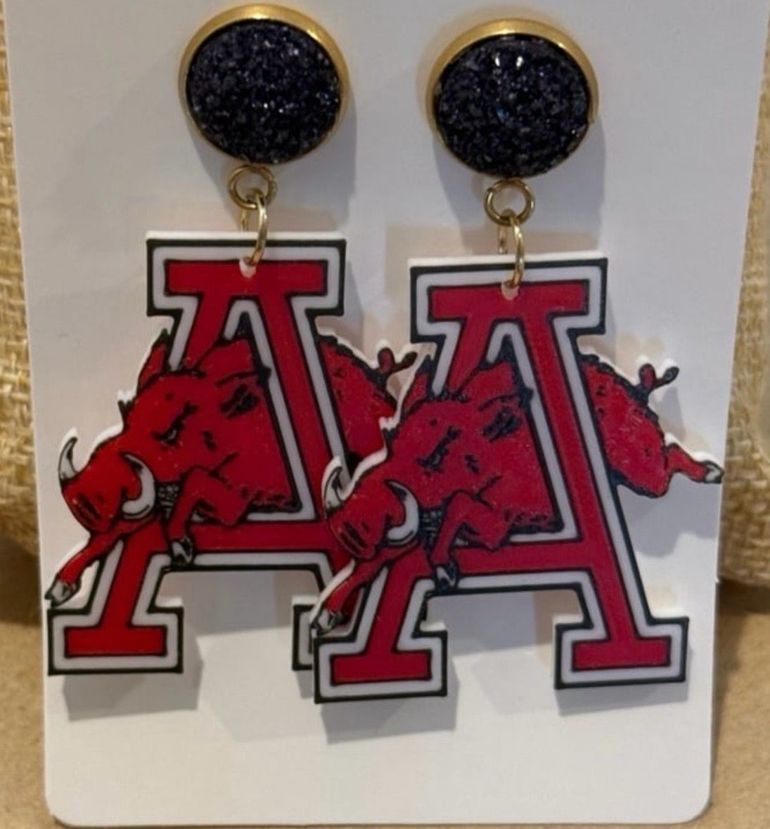 Razorback Game Day Earrings Arkansas
