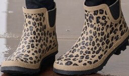 Leopard Rain Boots Size 8