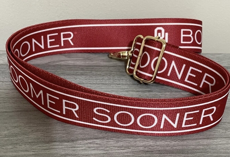 University of Oklahoma Boomer Sooner Reversible Purse Strap