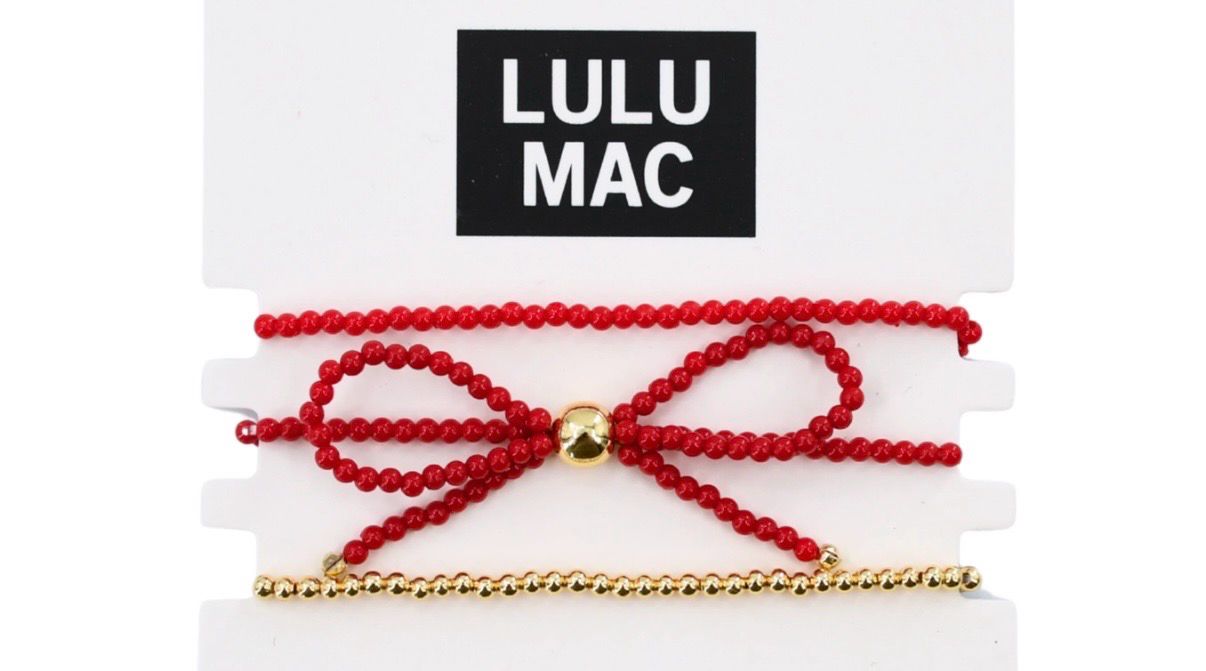 LULU MAC Red Bow Bracelet Set