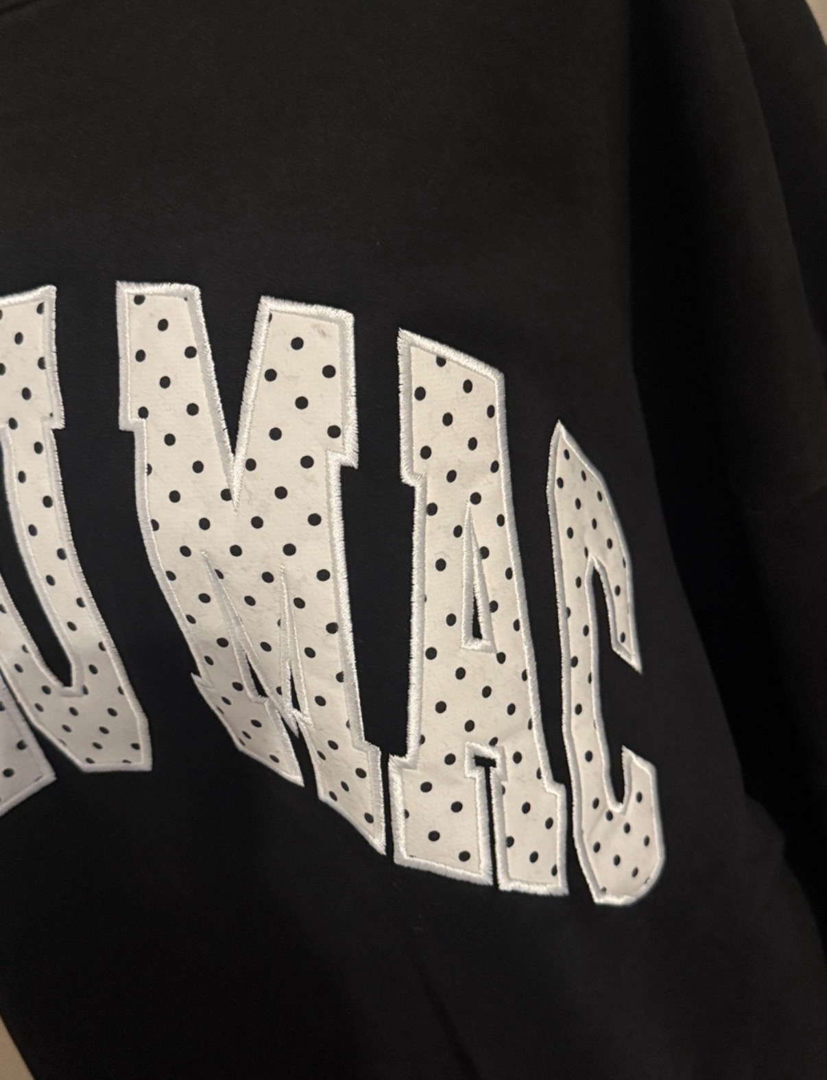 LULU MAC Black White Polka Dot Sweatshirt