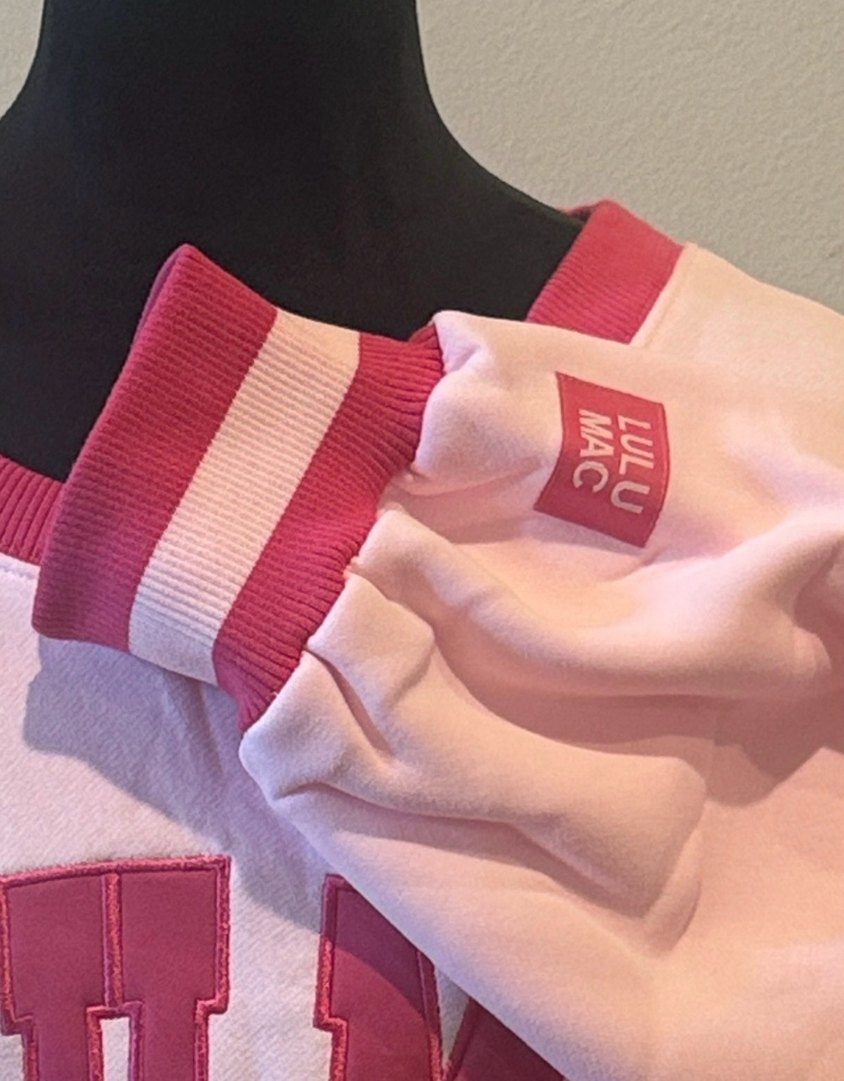LULU MAC Pink Hot Pink Sweatshirt Social Society