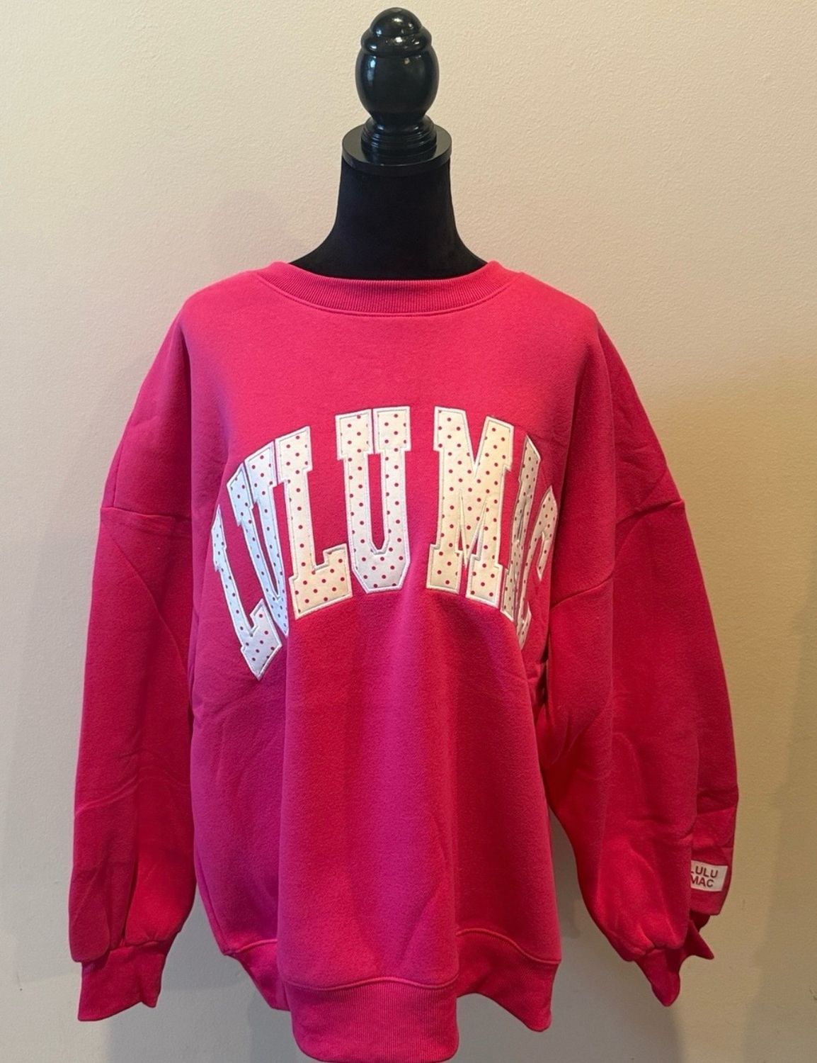 LULU MAC Pink White Polka Dot