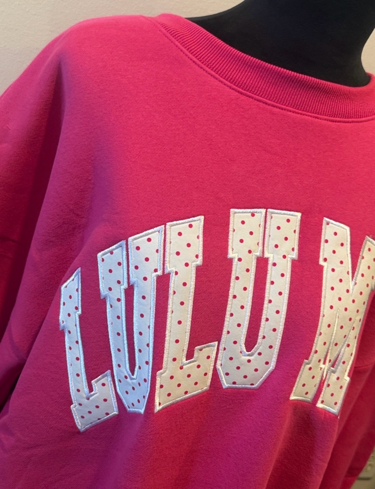 LULU MAC Pink White Polka Dot