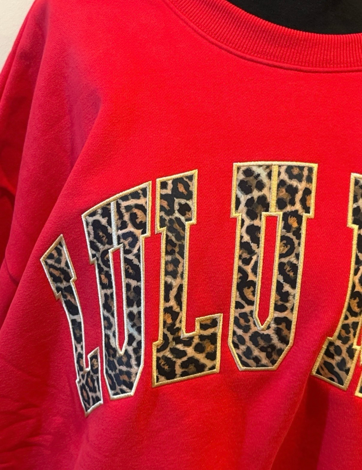 LULU MAC Red Leopard Sweatshirt
