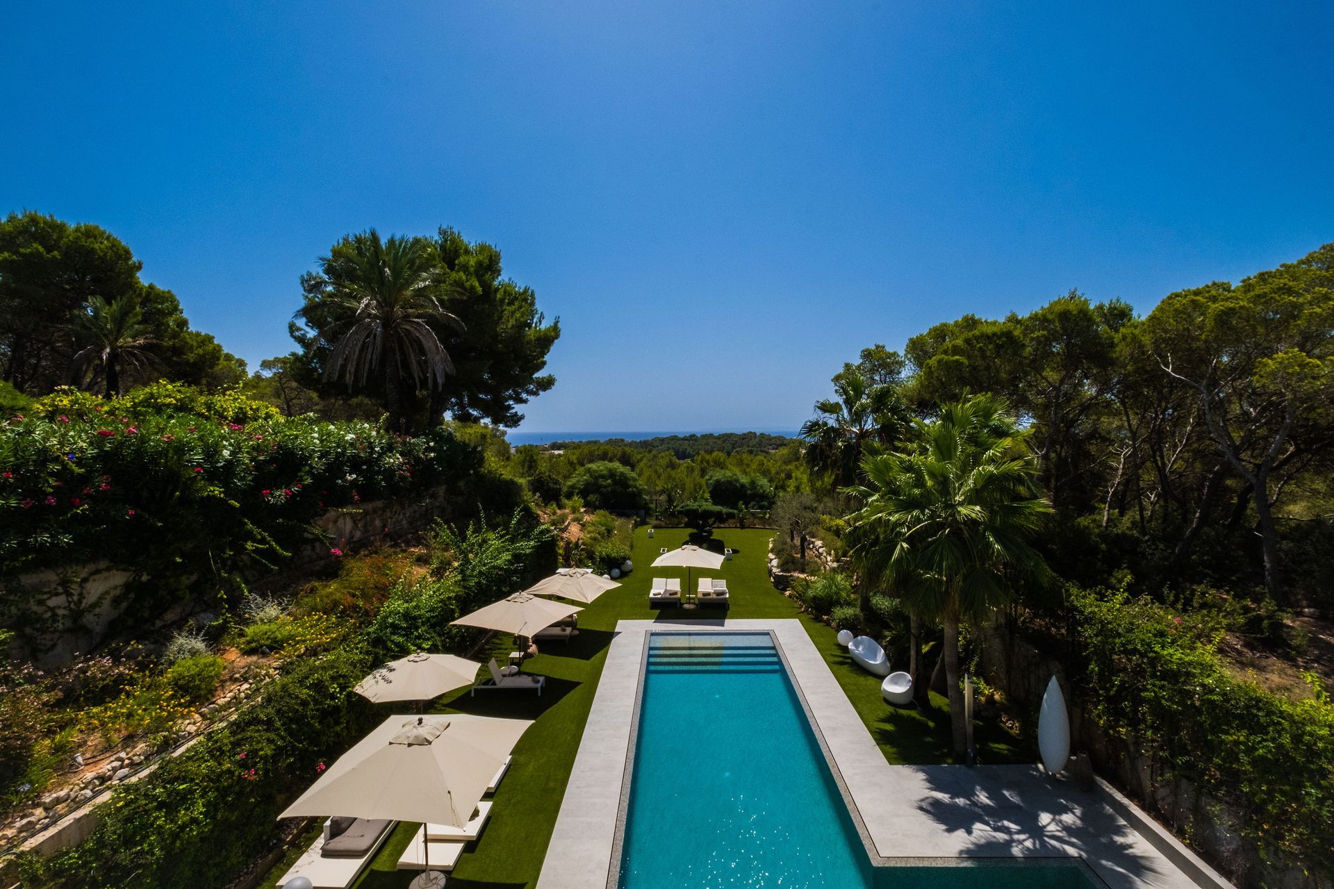 Modern, luxury Villa Talamanca with Touristic License, sea views