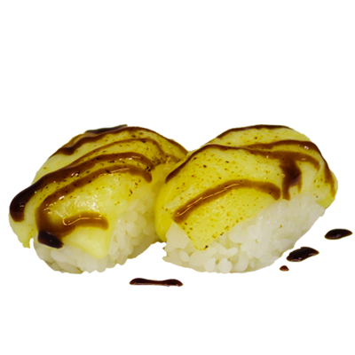 Flamed cheese nigiri