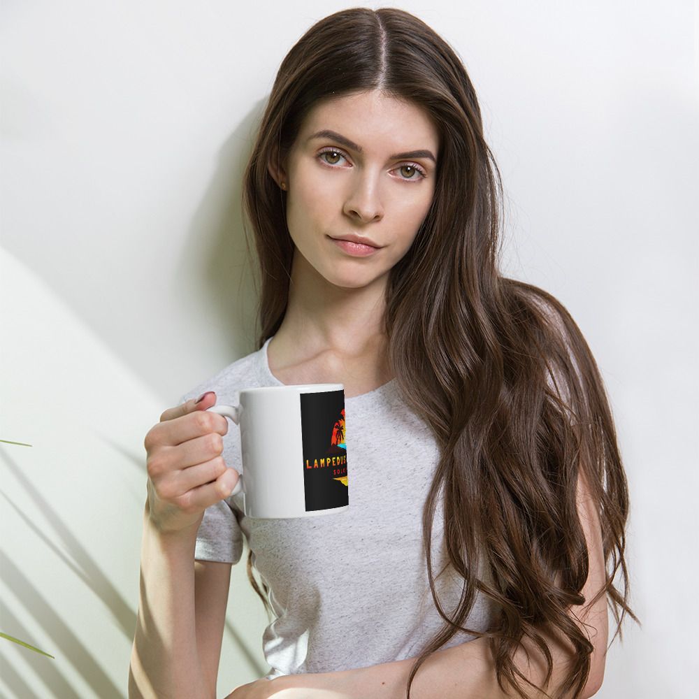 White glossy mug