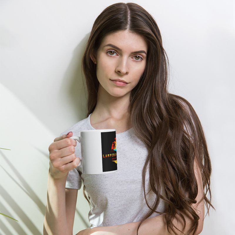 White glossy mug