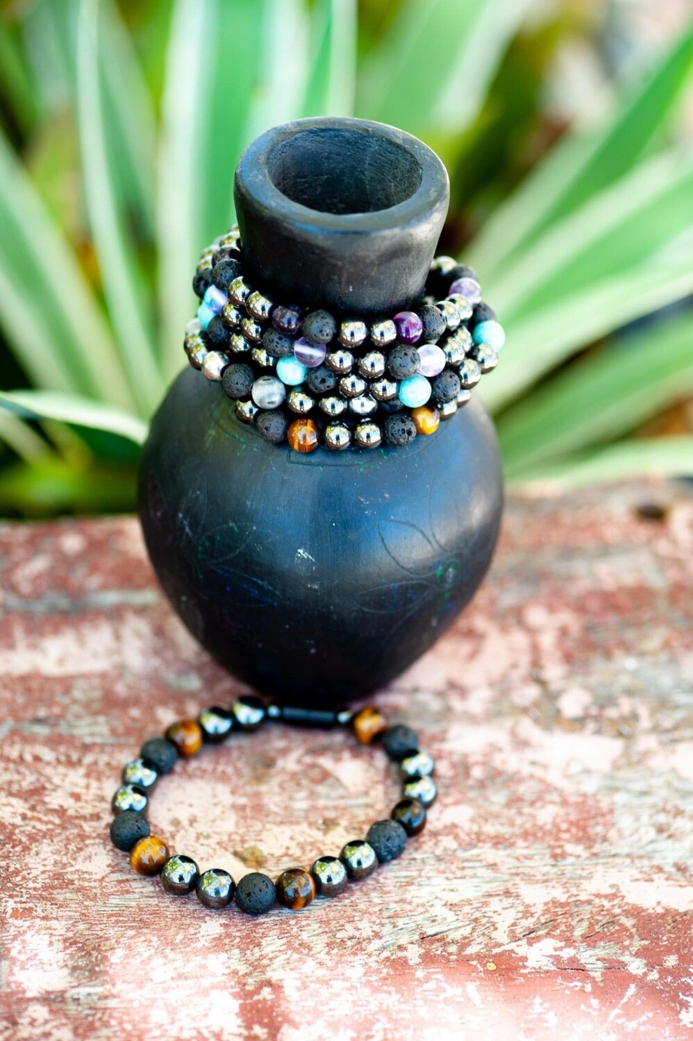round magnetic beads with aromatherapy lava stones  choose your length, message us for custom color requests!