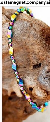 6mm bracelet with gemstones and lava
