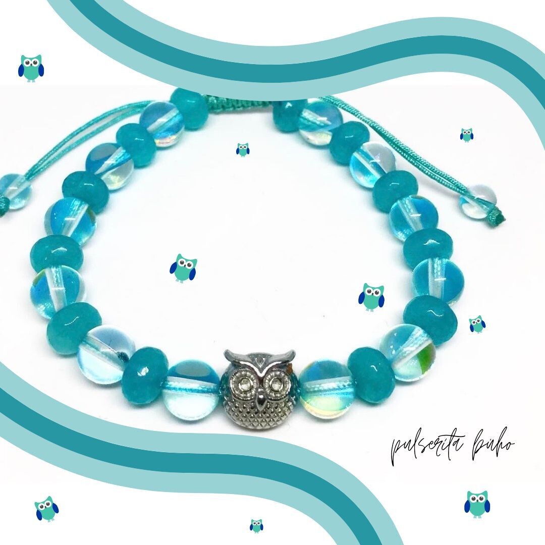 Pulsera búho azul