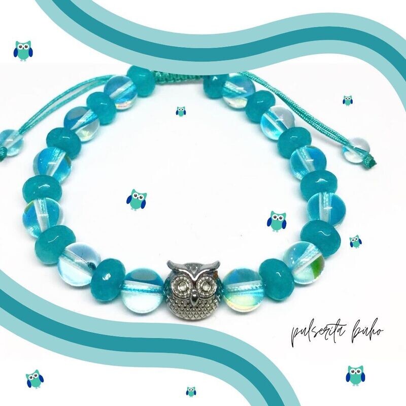 Pulsera búho azul