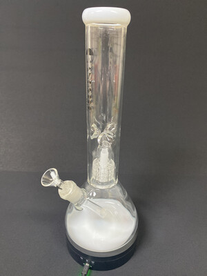 Gangster Clear Frosted White Ice Pinch Mini Beaker Bong