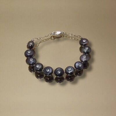 Draco Bracelet perles naturelles - Bijou argent original