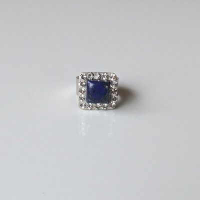 Lazuli Bague argent lapis lazuli - Bijou en pierre naturelle