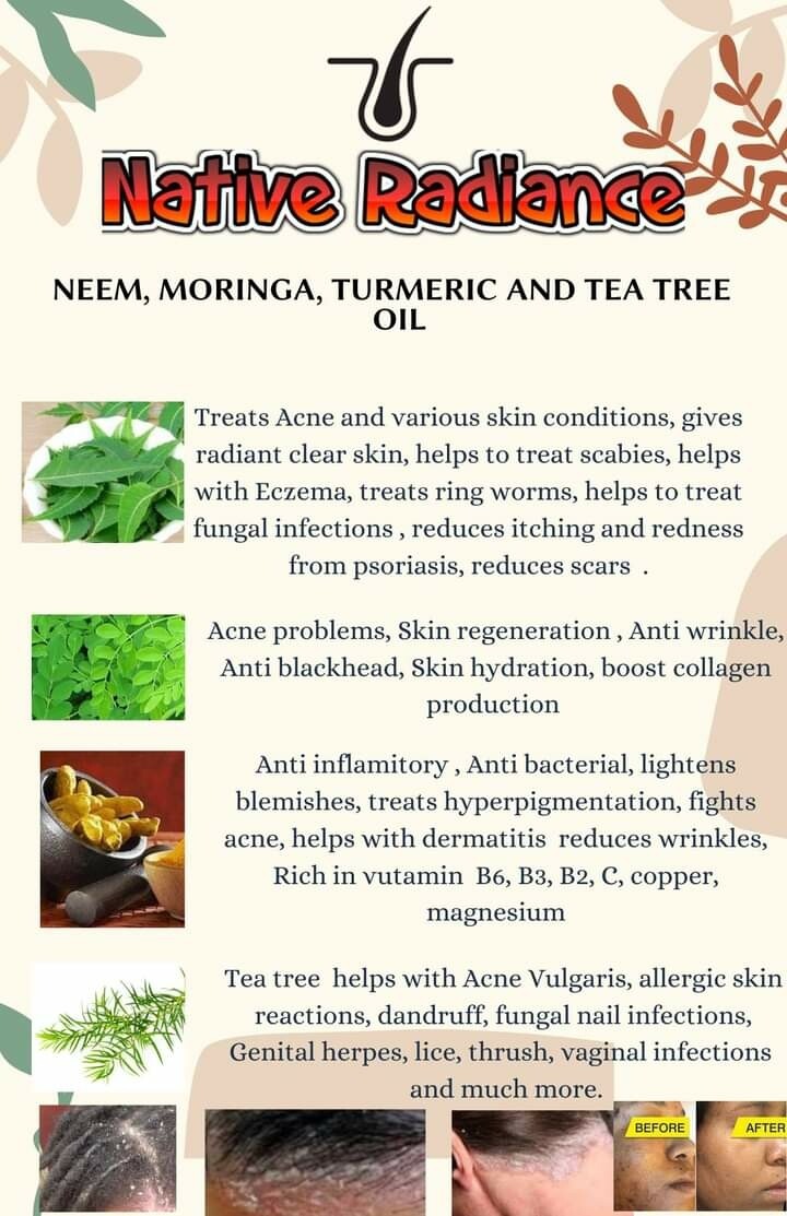 Neem Moringa and turmeric oil  2oz