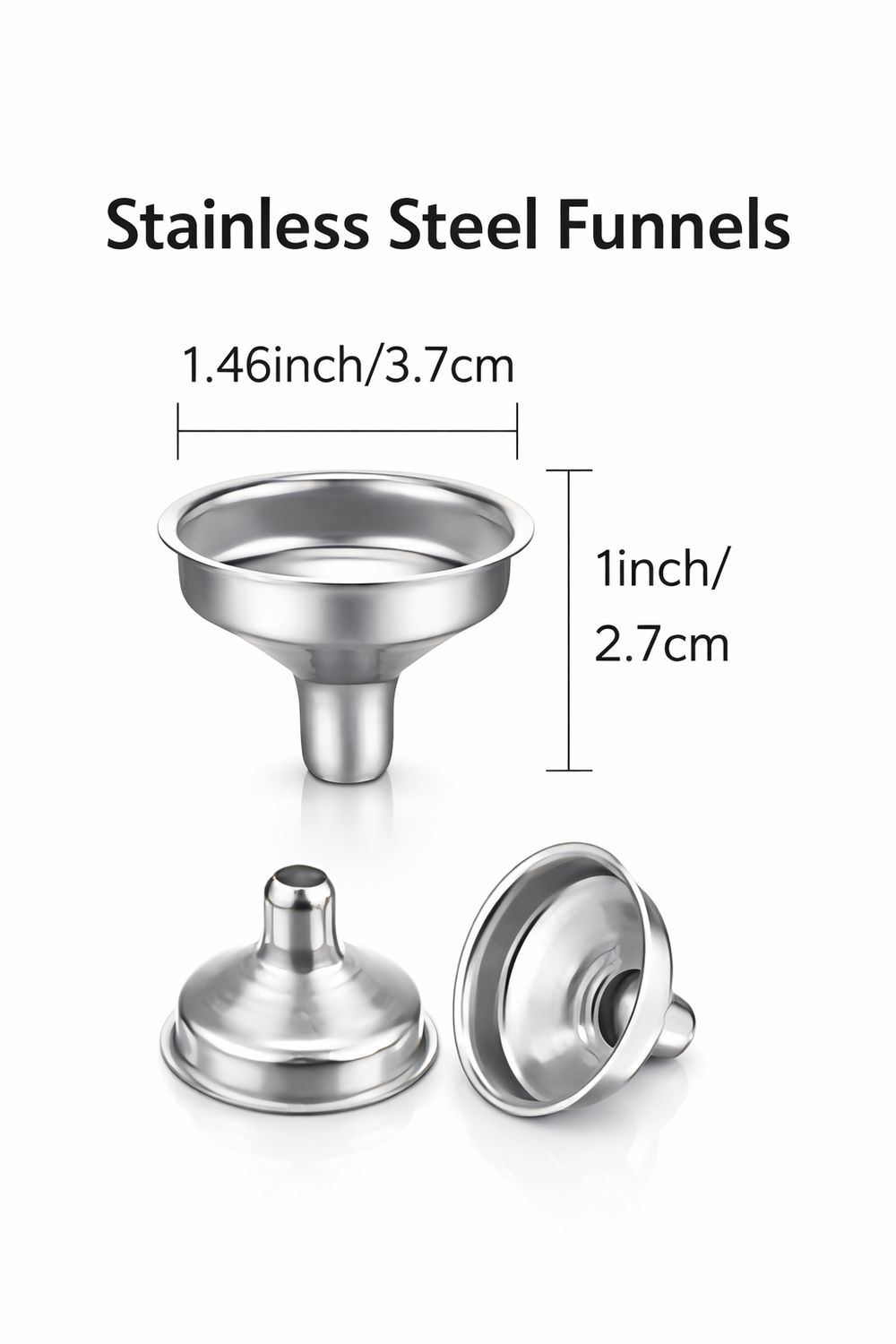 Stainless steel funnel