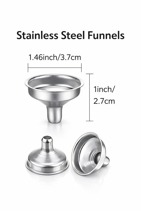 Stainless steel funnel