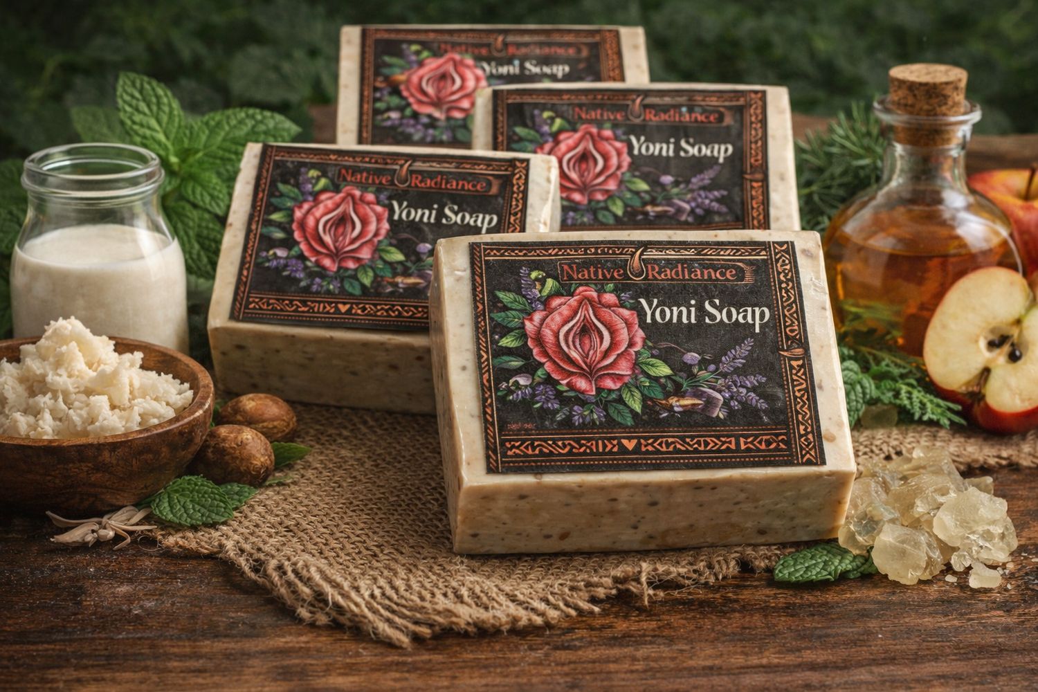 Limited Edition  Yoni soap.  PEPPERMINT AND LAVENDER