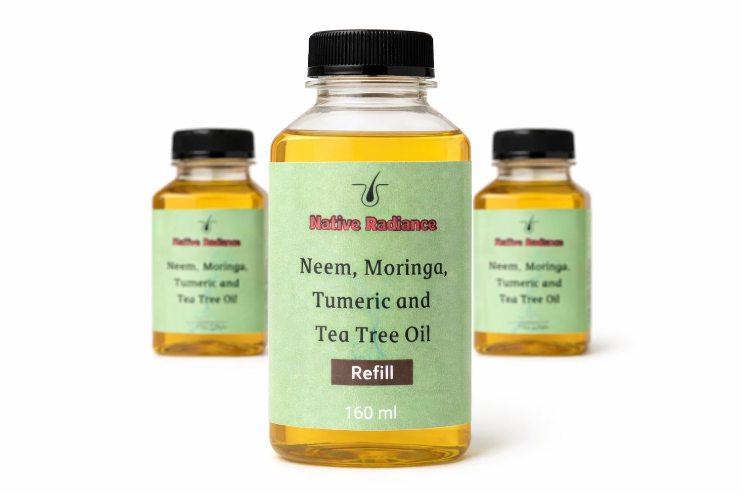 Neem moringa and turmeric oil refill (acne, dark spots, razor bumps)