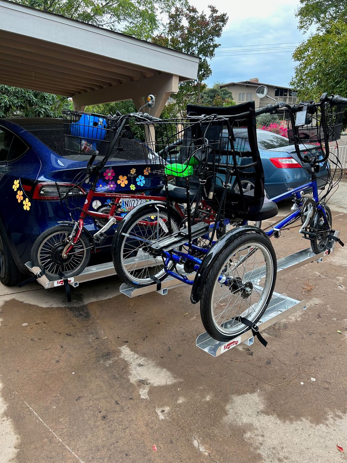 Dual Electric Bike Carrier	Fits Two elec. bicycles w/ 3"wheels