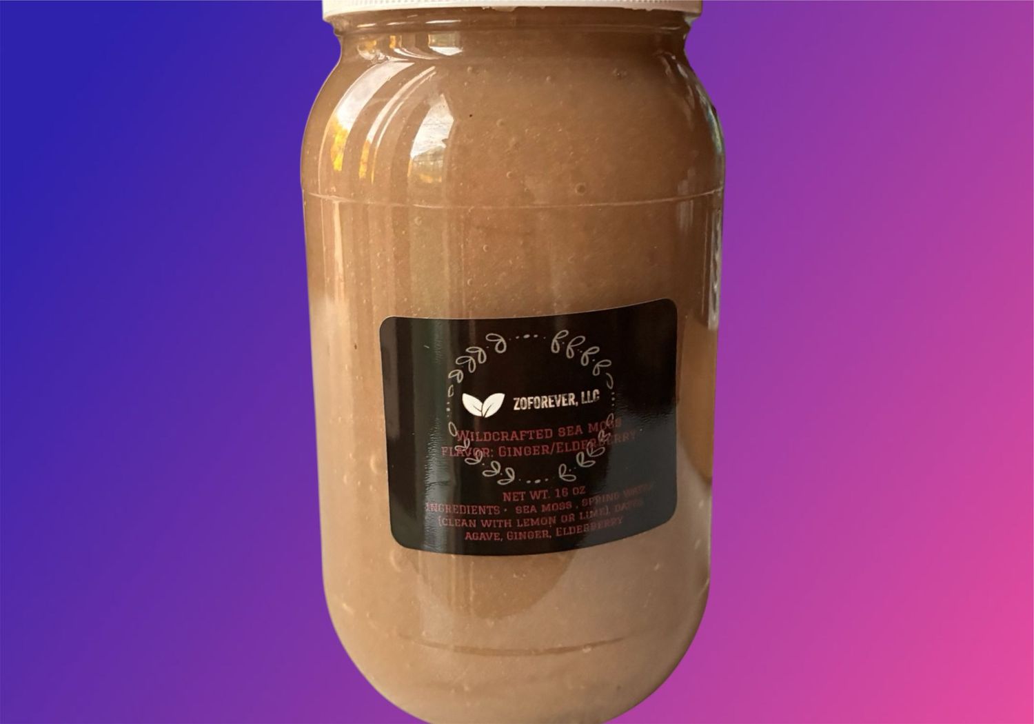 St. Lucian Gold Wildcrafted Seamoss 16 oz with Elderberry and Ginger