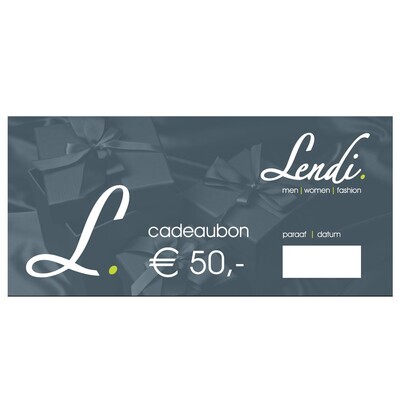 Cadeaubon 50 euro Lendi Fashion