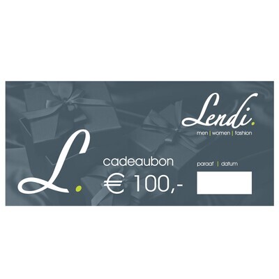 Cadeaubon 100 euro Lendi Fashion