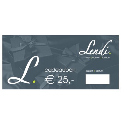 Cadeaubon 25 euro Lendi Fashion