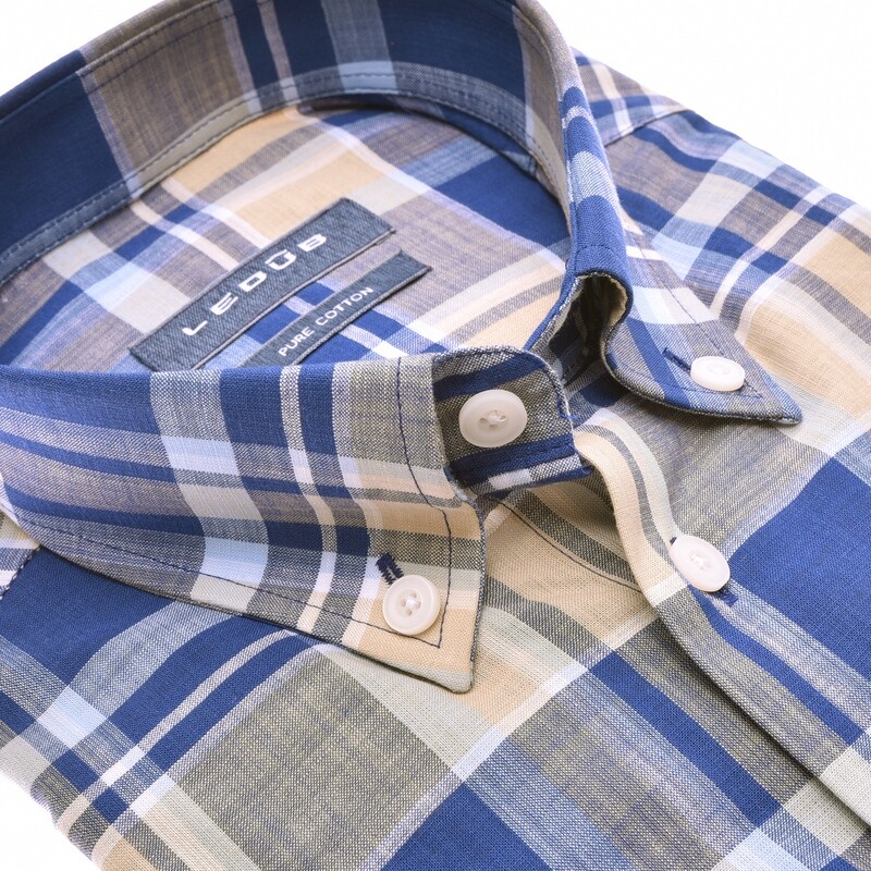 Ledub Shirts Plain:Overhemd Donkerblauw 176 0141825