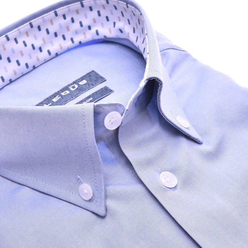 Ledub Plain:Overhemd Middenblauw 140 Donkerblauw 17 0701797